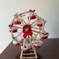 Ruota panoramica natalizia  fatta a mano