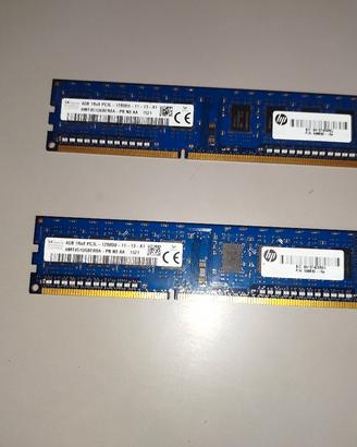 DDR3 2 x 4 gbt (8gbt tot) desktop 