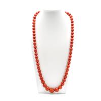 Collana in Corallo Momo con Chiusura in Oro 18 kt