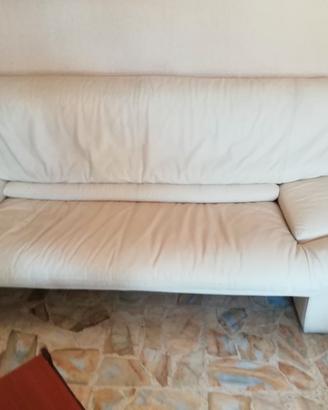 Divano e una poltrona di design in vera pelle