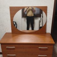 rete in metallo con doghe in legno+comodini e como