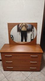 rete in metallo con doghe in legno+comodini e como