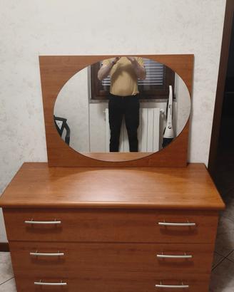 rete in metallo con doghe in legno+comodini e como
