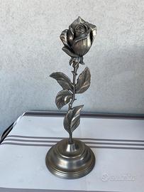 Rosa decorativa in peltro 97%