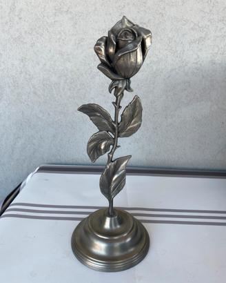 Rosa decorativa in peltro 97%