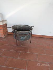 2 ANTICHI PAIOLI ( CALDERONI ) IN RAME