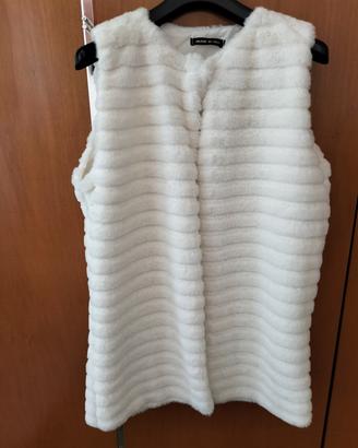 Gilet ecopelliccia  colore bianco taglia unica