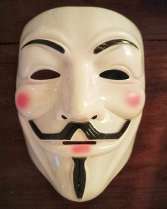 maschera Guy Fawkes Vendetta Anonumous 