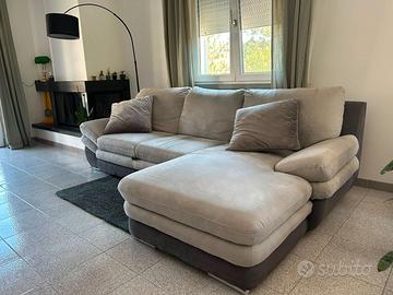 Divano letto angolare estraibile e penisola dx