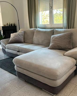 Divano letto angolare estraibile e penisola dx