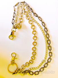 catena da jeans colore argento 
