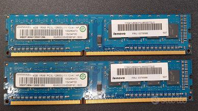 Lenovo/Ramaxel 2x4Gb-1RX8 PC3L-12800U-11-13-A1 HF