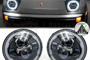 FARI LED Per PORSCHE 924-944 Angel Eyes OMOLOGATI