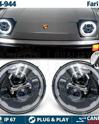 FARI LED Per PORSCHE 924-944 Angel Eyes OMOLOGATI