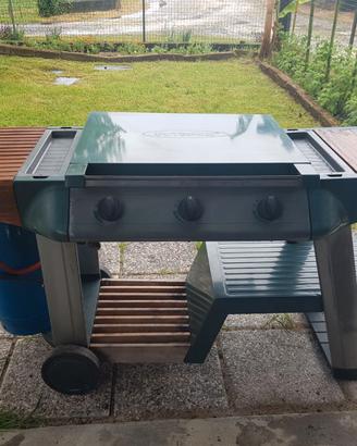 Barbecue a gas piastra inox