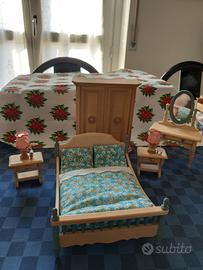 Camera da letto miniatura casa bambole 