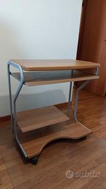 SCRIVANIA PORTA PC CON RUOTE