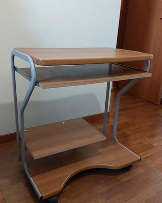 SCRIVANIA PORTA PC CON RUOTE
