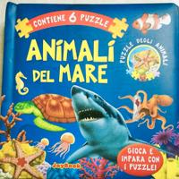 Libro Puzzle illustrato "Gli animali del mare"