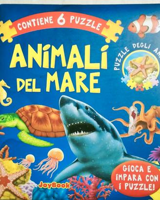 Libro Puzzle illustrato "Gli animali del mare"