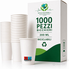 MP ECO SOLUTION 1000 Bicchieri Carta 200 ml