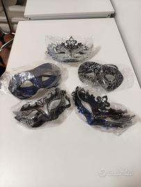 Set 5 Maschere Veneziane Carnevale Nuove