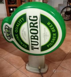 RARA INSEGNA VINTAGE A NEON DA ESTERNO TUBORG BEER