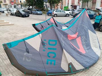 vela  kitesurf duotone dice sls 12 + click bar m