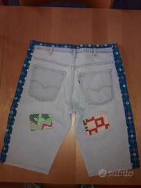 Levi's jeans pantaloni corti bermuda shorts tg.M/L
