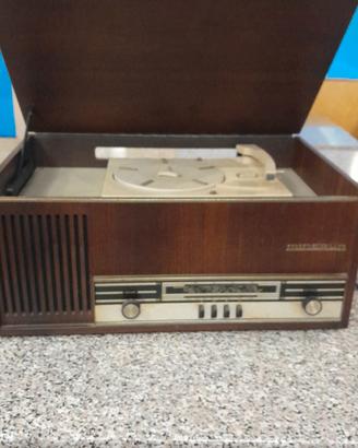 Radio giradischi a valvole Minerva RIM611 (1966)