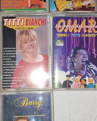 lotto 14 musicassette liscio/pop.italiano