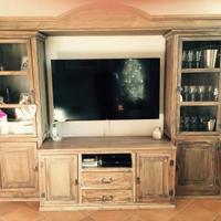 Mobili sala completa in legno massello anticato