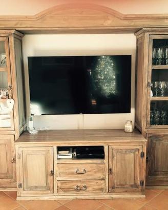 Mobili sala completa in legno massello anticato