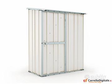 Casetta da giardino box in Acciaio 155x100 bianco