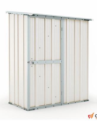 Casetta da giardino box in Acciaio 155x100 bianco