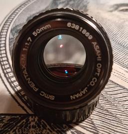 Obiettivo Pentax 50mm F 1:1.7 attacco K baionetta
