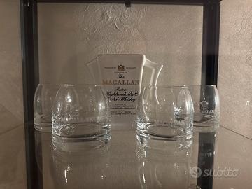Brocca e bicchieri  whisky Macallan
