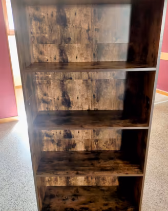 Libreria / scaffali (n. 2 pezzi) color rovere fumo