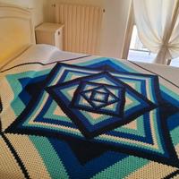 Plaid a uncinetto fatto a mano – Lana acrilica