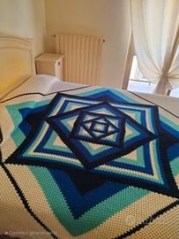 Plaid a uncinetto fatto a mano – Lana acrilica