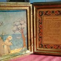 Dittico legno dipinto preghiera S.Francesco Giotto