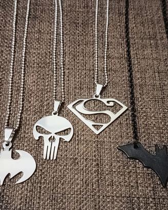 Collane Supereroi Acciaio Inox Unisex VARI MODELLI