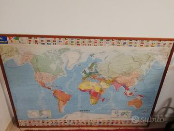 Cartina geografica Michelin the world su pannello
