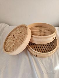 NUOVA Vaporiera in bamboo