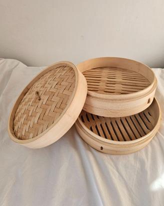 NUOVA Vaporiera in bamboo