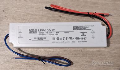 Alimentatore Mean Well 12 volt 100w