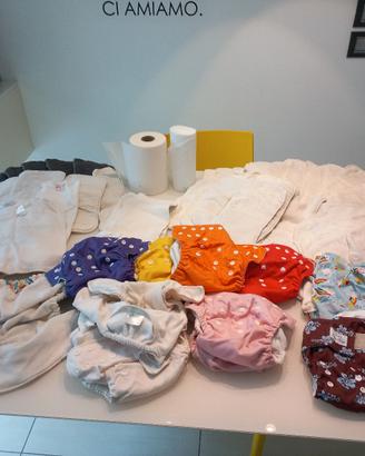 Set pannolini lavabili regolabili 5-15 kg