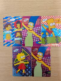 Lotto 5 Carte Speciali Simpsons 1999
