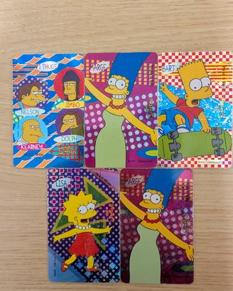Lotto 5 Carte Speciali Simpsons 1999