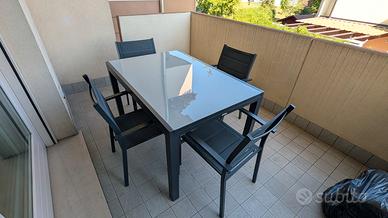 Set Pranzo da Esterno Premium 6 Posti Allungabile